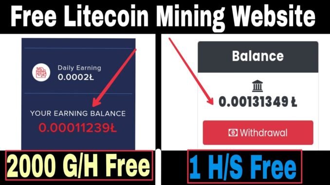 2 Website l Free Litecoin Mining Website l Earn Litecoin Without Investment l Litecoin mining 2021