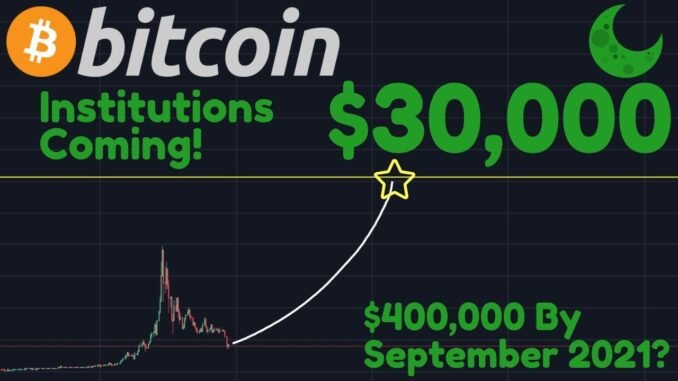 Bitcoin To $30,000 When Institutions Join 2019 | Will BTC Reach $400,000 By September 2021?