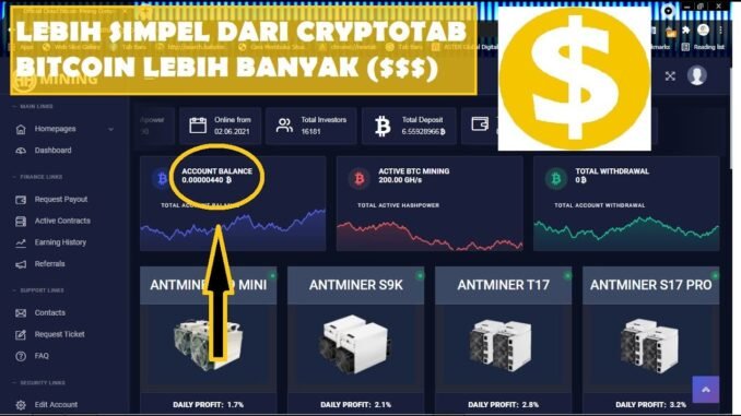 Cara Mining Bitcoin Terbaru 2021 Di Ahmining || Bisa Rp.150.000 Per Hari