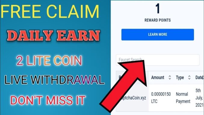 Free instant claim 1.43 LITE COIN / LIVE WITHDRAWAL PROOF / FREE LITECOIN MINING / FREE FAUCET /